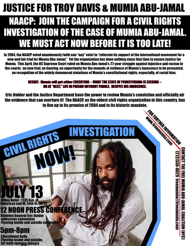 Justice for Troy Davis and Mumia Abu-Jamal